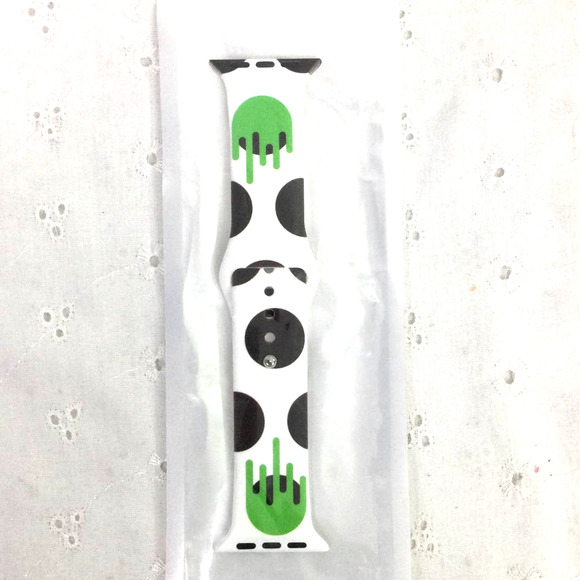 Black White Smart Watch Silicone Adjustable Watch Band - Picture 6 of 6